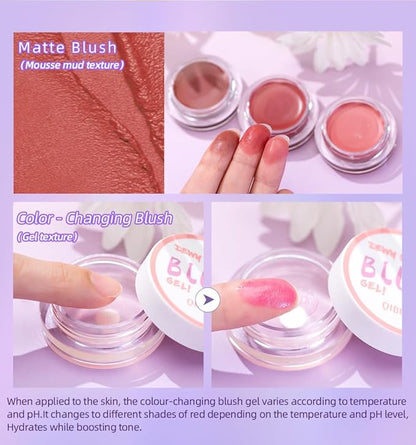 Warm Change Blush Clear Color Change Moisturizing Natural Makeup Color,