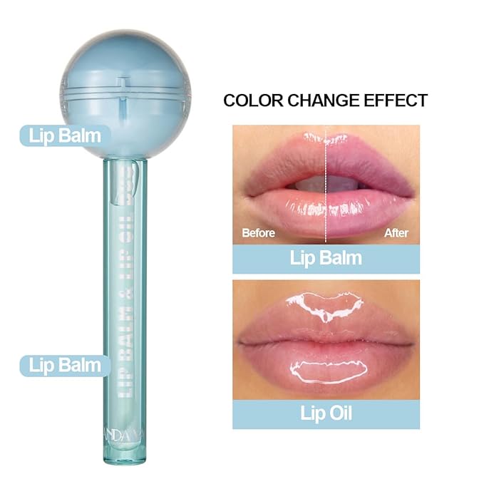Tinted Lip Balm Lollipop Lip Gloss, (Blue)