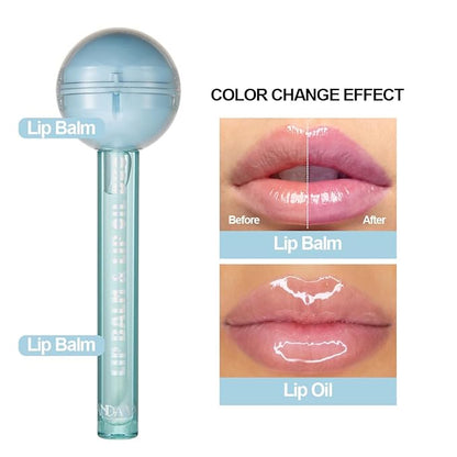 Tinted Lip Balm Lollipop Lip Gloss, (Blue)