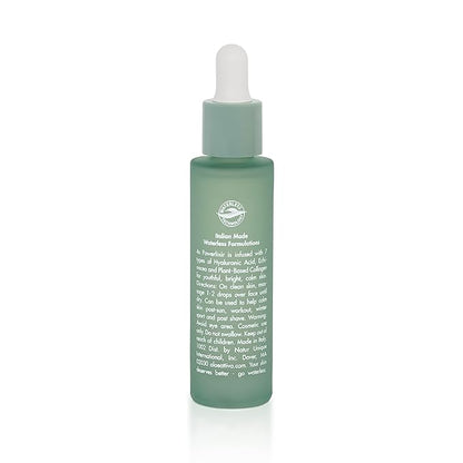 Aloe Attiva 4X POWERLIXIR Serum, Antioxidant-Rich Aloe Vera Serum with Plant-Based Collagen and Hyaluronic Acid,Fragrance-Free Aloe Vera Gel for Face Moisturizer Skin Care for Women 1 Oz Face Serum