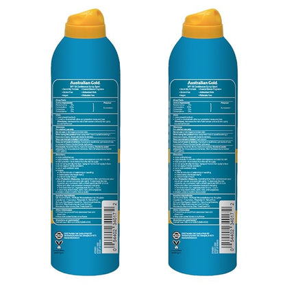 Australian Gold Extreme Sport Continuous Spray Sunscreen SPF 50 (Broad Spectrum/Sweat & Water Resistant/Non-Greasy/Oxybenzone Free/Cruelty Free), Sport - New, Coastal Breeze, 6 Oz (2 Pack)