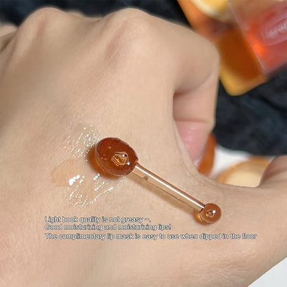 2PCS Bee Lip Balm Honey Pot,Honey Exfoliator