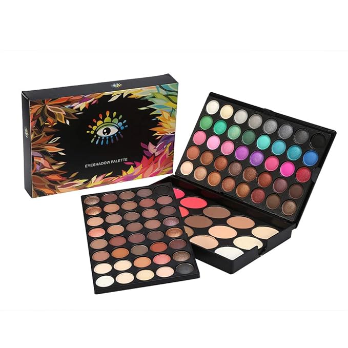 80 Colors Professional Eyeshadow Palette +15 Colors Blusher