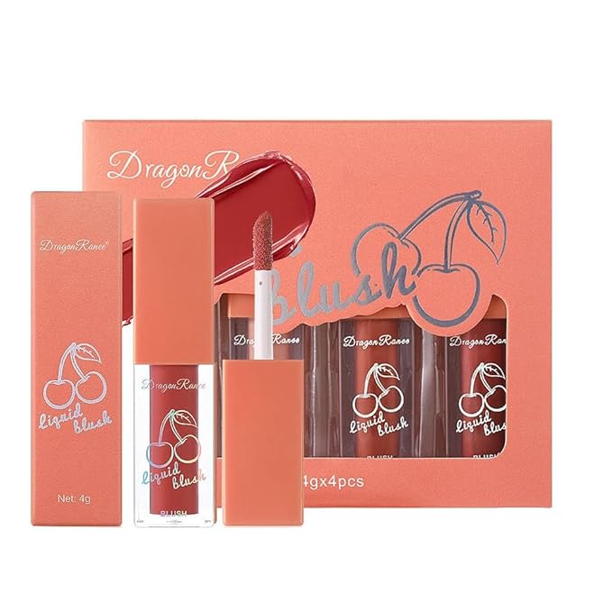 Liquid Blush 4Pcs Set Makeup for Cheeks Matte
