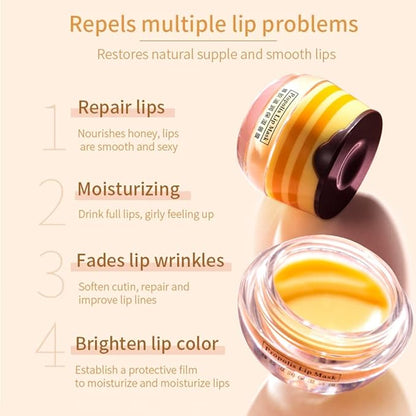 Lip Balm Honey Pot, Propolis Moisturizing Sleeping