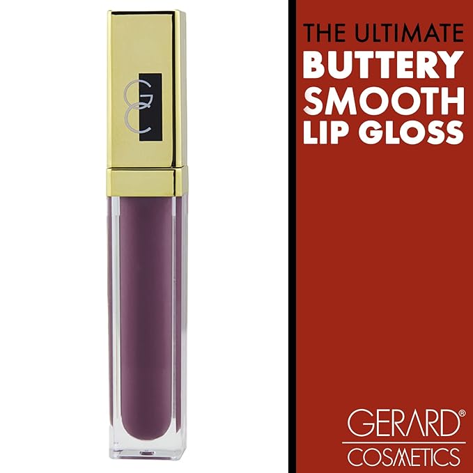 Gerard Cosmetics Color Your Smile Lip Gloss Divalicious | Super Pigmented Mauve Purple Lip Gloss with LED Light and Mirror | Shiny Finish | Hydrating Mauve Lipstick | Cruelty Free and Made in USA