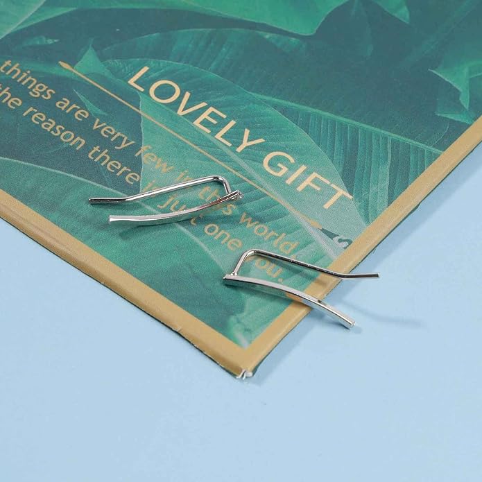 Boho Bar Ear Climber Earrings Gold