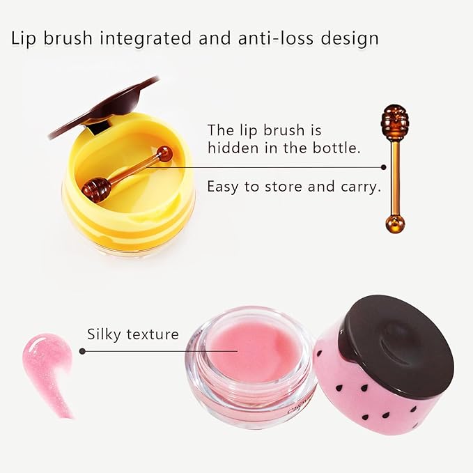 2 PCS Bee Lip Balm Honey Color
