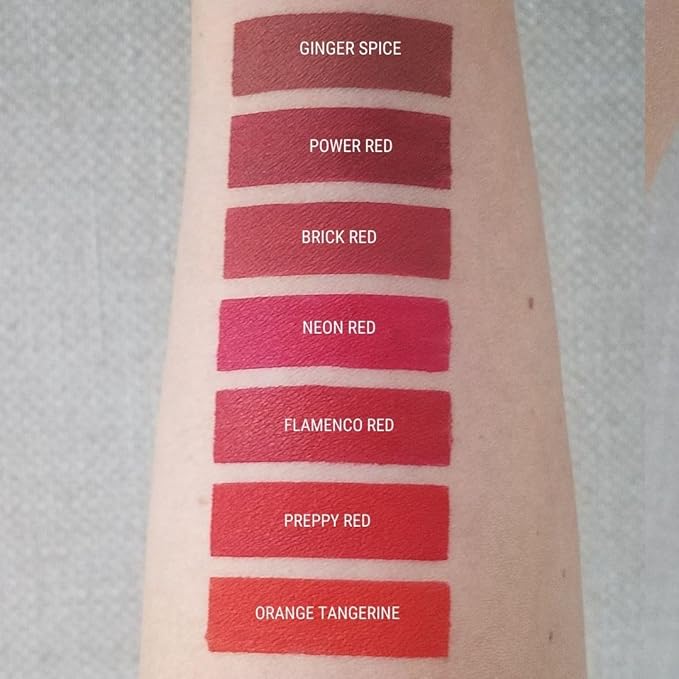 Aromi Orange Liquid Lipstick, Bright Red Tangerine Lip Color with Matte Finish, Long Lasting Lipstick, Vegan, Cruelty-free, Handmade (Orange Tangerine)