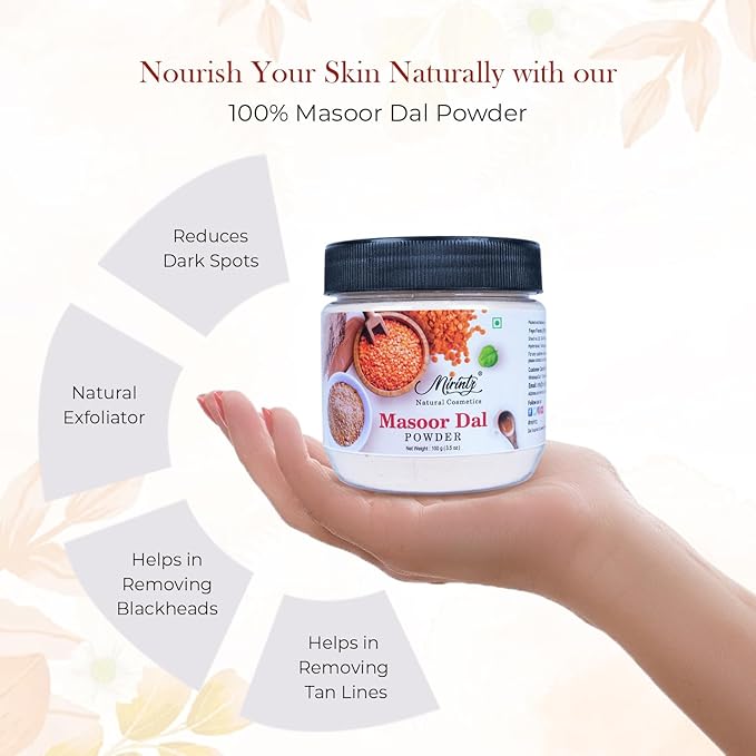 100% Natural Masoor Dal Powder | () Organic Face 3.5 Oz