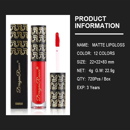 Halloween Dark Matte Liquid Lipstick for Women, Long Lasting Waterproof Lip Gloss, Face Body Painting, Vivid Vampire Lip Stain for Masquerade, Party Goth Makeup, Cosplay (#07 Chocolate)