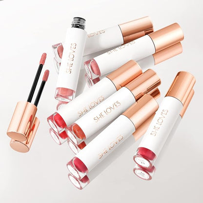 Women Matte Lipstick Red Long Lasting Liquid Lipstick, Long