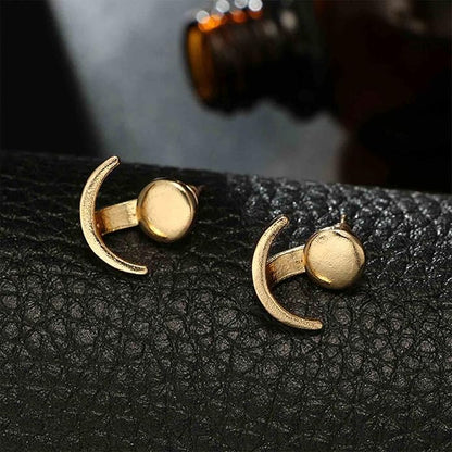 Boho Moon Ear Jackets Earrings Crescent
