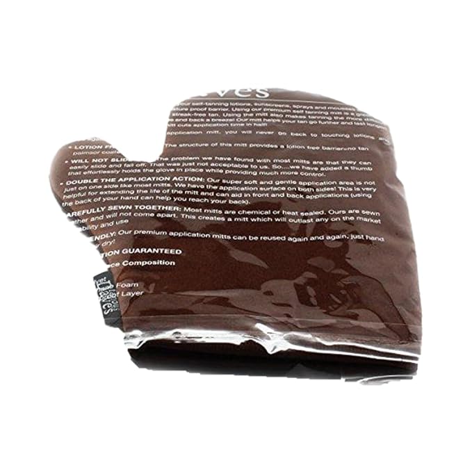 Self Tanning Mitt Applicator - Sunless Self Tanner mitt Glove Tanner Applicator Mitt Self Tan Reusable Double Sided With Thumb Ultra Soft tanning Mitt