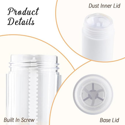 12 Pieces 15g White Plastic Deodorant Tubes,Lipstick