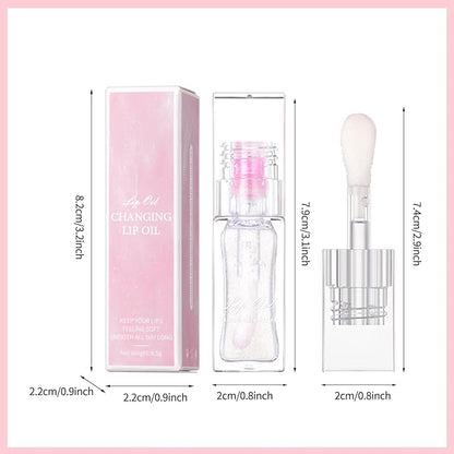 Erinde Magic Color Changing Lip Oil, Moisturizing Lip