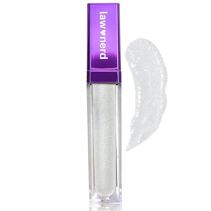 Gerard Cosmetics Emily D Baker X Lighted Lip Gloss - Facts | Clear Lipstick w/Iridescent Pearl Finish | Moisturizing Lip Gloss with Light & Mirror | Cruelty Free | Made in the USA