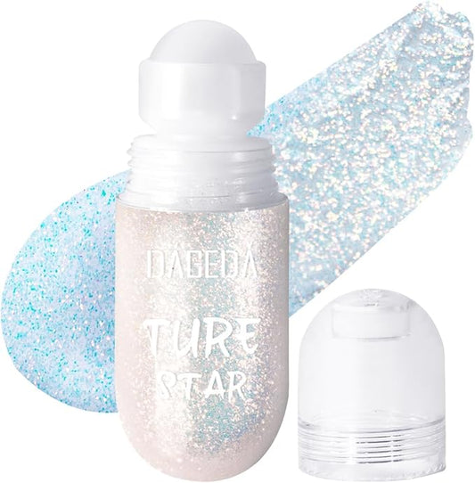 DAGEDA Body Glitter Gel, Roll-on Face Glitter for (Galaxy Blue)