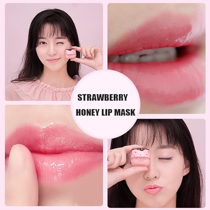 Strawberry Lip Balm Honey Pot, Hydrating