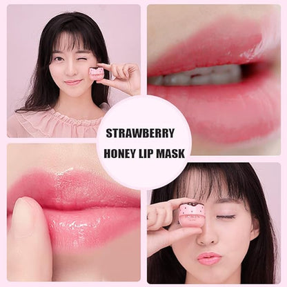 Strawberry Lip Balm Honey Pot, Hydrating