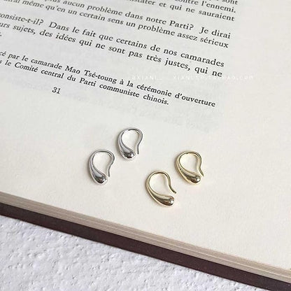 Vintage Water Drop Earrings Gold Teardrop