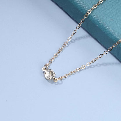 Boho Tiny Crystal Choker Gold Clear Quartz Pendant