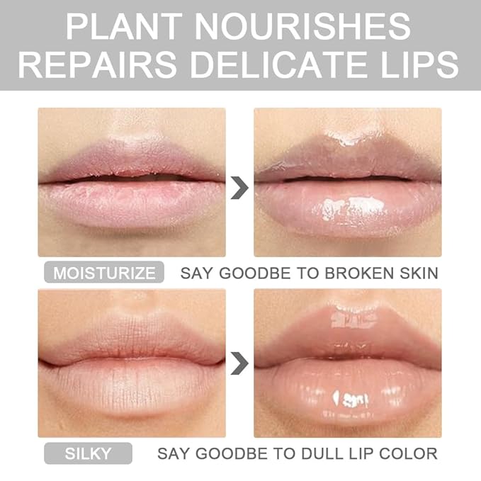 BINGBRUSH Roller Lip Glaze Mirror Lip Gloss, Plumping Magic Mood Lipstick Lip Glaze, High-Shine Clear Lip Stain Lip Balm Lip Care, Longlasting Moisturizing Lip Glow Oil (1Pc 05# Fruit)