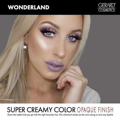 Gerard Cosmetics Supreme Lip Creme Wonderland | Highly Pigmented, Fully Opaque, Purple Lip Gloss | Nourishing, Hydrating, Liquid Lipstick for Full Coverage Lip Color