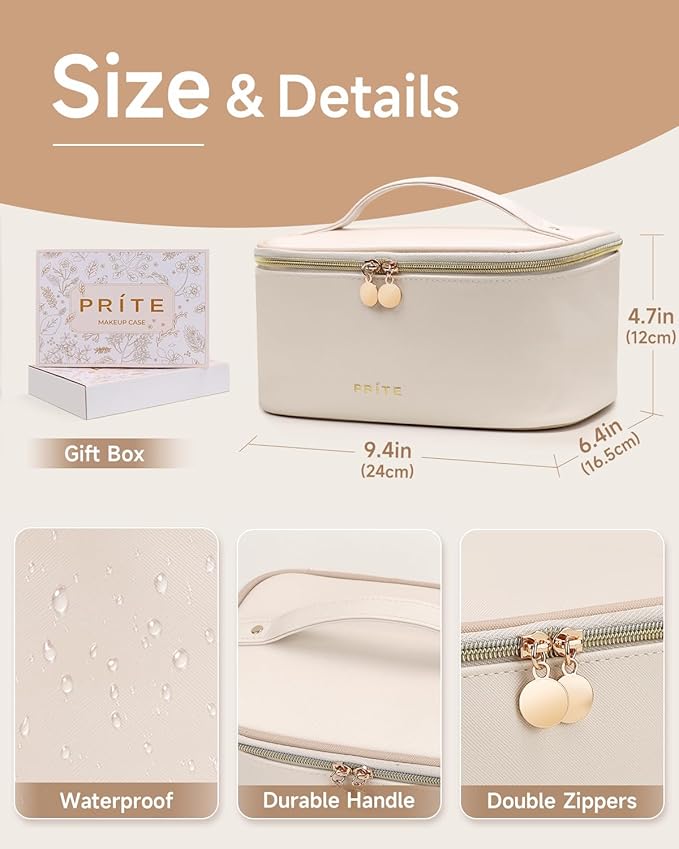 Prite makeup bag, large capacity