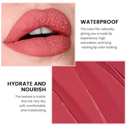 3Pcs Orange Bright Red Velvet Matte Crayon Lipstick Orange