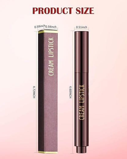 Moisturizing Lipstick Pen, Red Nude Pink Shimmer Glossy Plumping Lip Gloss,Hydrating Tinted Lip Balm,Long Lasting Waterproof Jelly Lip Gloss Plumper Lip Tint Stain,Christmas Makeup Gift for Women-04