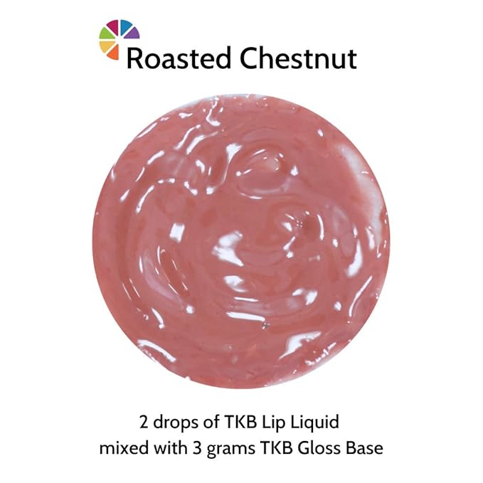 TKB Lip Liquid Color|Liquid Lip Color for TKB Gloss Base, DIY Lip Gloss, Pigmented Lip Gloss and Lipstick Colorant, Made in USA (1floz (30ml), Roasted Chestnut)