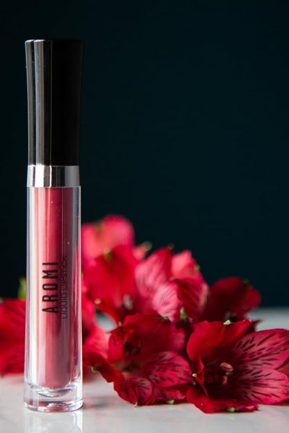 Aromi Brick Red Matte Liquid Lipstick | Warm, Earthy Burgundy Lip Color, Long-lasting and Kiss-Proof, Vegan, Cruelty-free, Waterproof, Handmade (Brick Red)