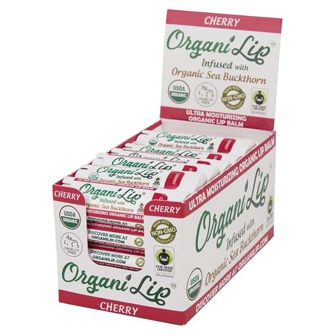 Organic Lip Balm, Cherry Flavor, Ultra Organic,