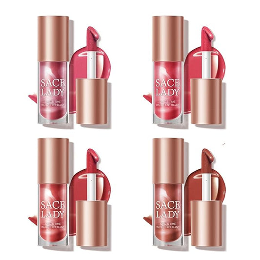 4 Colors Liquid Blush Makeup Kit, Long Lasting Set 4Pcs
