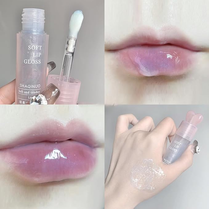 Dulele 6 PCS Hydrating Shimmer Lip Gloss Set, Hydrating