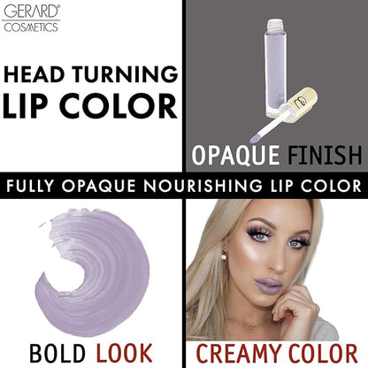 Gerard Cosmetics Supreme Lip Creme Wonderland | Highly Pigmented, Fully Opaque, Purple Lip Gloss | Nourishing, Hydrating, Liquid Lipstick for Full Coverage Lip Color