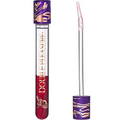 Double Pleasure Lip Oil - Moisturizing Lip Gloss for Women - Softening Glow Lip Plumper Gloss - Hydrating Lip Glow Oil - Plumping Lip Gloss Oil with Silicone Applicator (Adrenaline Shot)