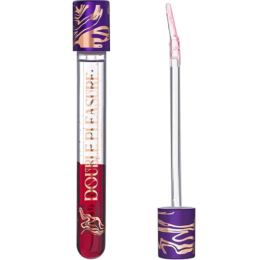 Double Pleasure Lip Oil - Moisturizing Lip Gloss for Women - Softening Glow Lip Plumper Gloss - Hydrating Lip Glow Oil - Plumping Lip Gloss Oil with Silicone Applicator (Adrenaline Shot)