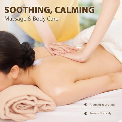 Etheric Calm Body Massage Oil 260 ml (8.8 fl.oz), Blends of Natural Plant Oils and Essential Oils for Massage and Skin Care, Body Oils for Women and Men