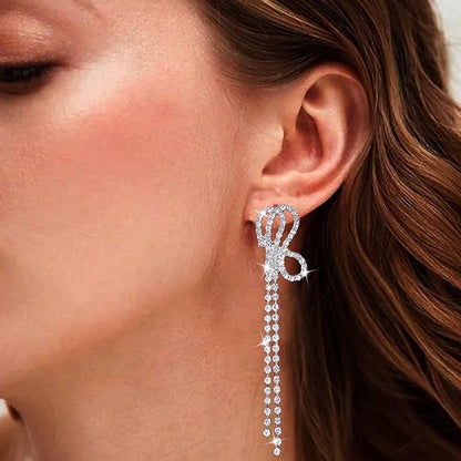 Vintage Crystal Chandelier Drop Earrings Long