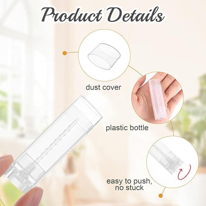 50 Pack 5ml Empty Lip Balm Tubes Refillable Lip Balm Containers DIY Plastic Lipstick Tubes Lip Gloss Balm Holder (clear)