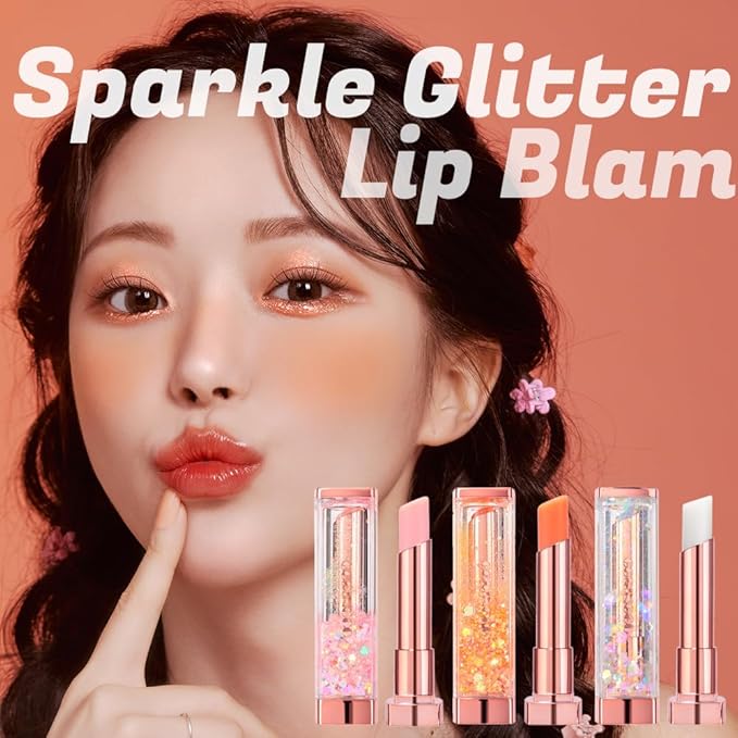 Sparkle Cute Lip Balm, Rose Red, Moisturizing,