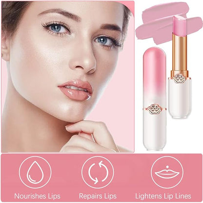 3 Pcs Color Changing Lipstick Queen Peach Aloe Grape,PH Mood Lip Balm Tinted Long Lasting Labiales Lip Plumper Gloss Magic Lip Stain Moisturize Lipstick Set for Women （Peach+Aloe+Grape）