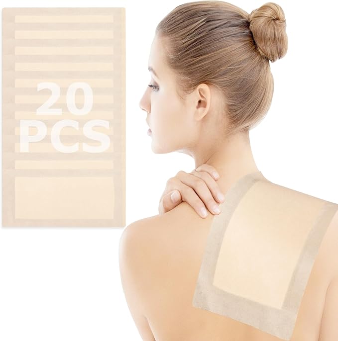 20Pcs Castor Oil Pack Wrap Extra Large 11.02 * 6.29in for Pure Castor Oil, No Washing Self Adhesive with High Absorbent Organic Cotton Flannel, Proof Massage Oil Leak, for Women Men