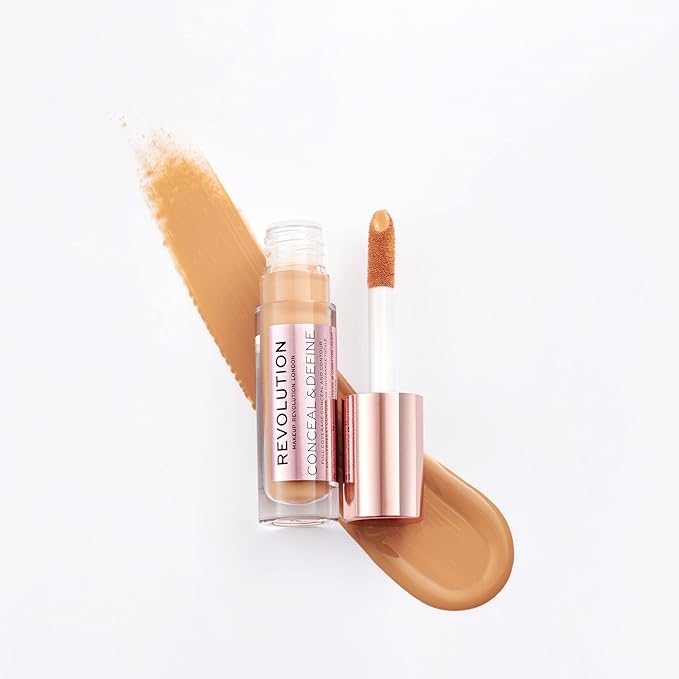 Makeup Revolution Conceal and Define Concealer, Full Coverage 0.7 Fl Oz