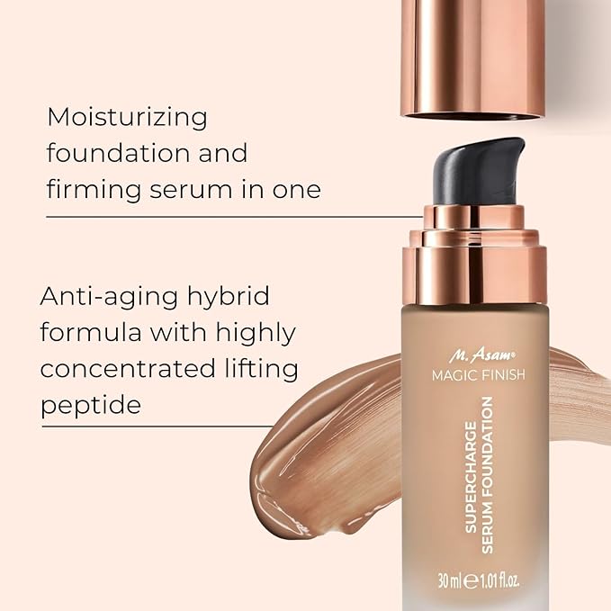 M. Asam MAGIC FINISH Supercharge Serum Foundation True 1.01 Fl Oz