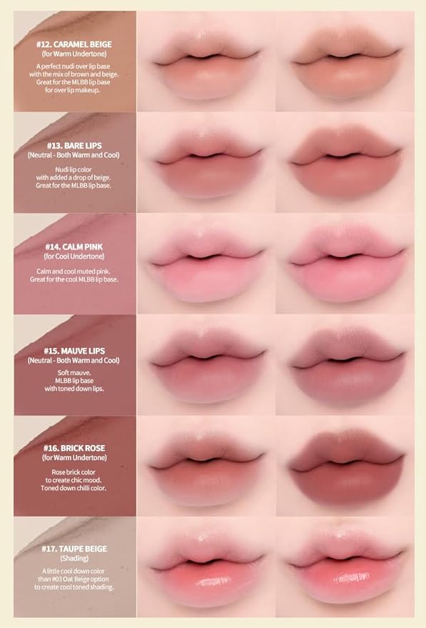 Heart Percent Dote On Mood Lip Pencil, Long-Lasting Creamy Lip Crayon Smooth Color Liner Retractable Lipstick Pencil 0.8g, #15.Mauve Lips