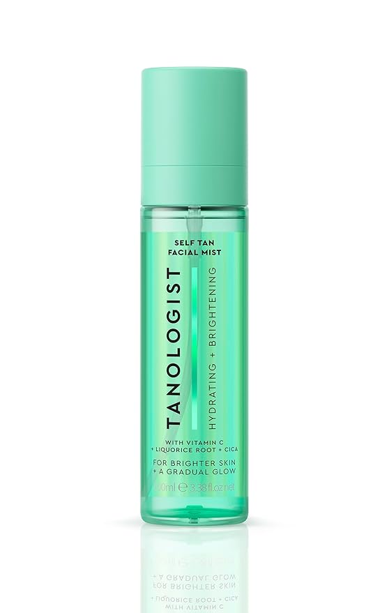 Tanologist Self Tan Hydrating & Brightening Face Mist - 100ml Tanologist Self Tan Face Mist - Gradual Self Tanner for Face - Bronzing Mist