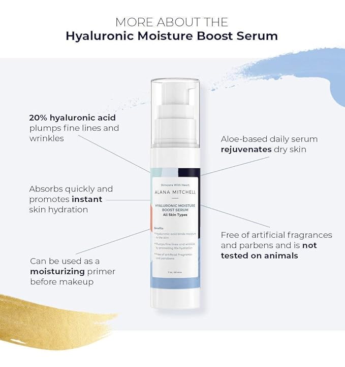 Alana Mitchell Anti-Aging Peptide Eye Cream Hyaluronic Moisture Boost Serum